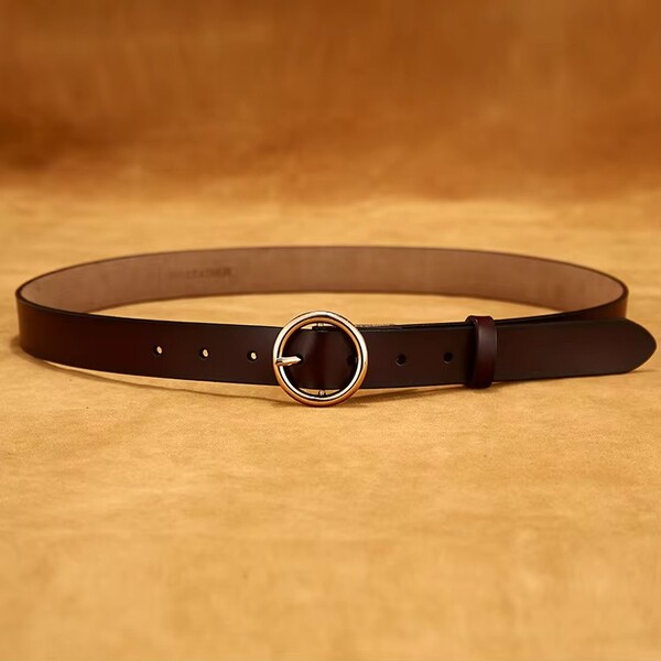 Womens Leather Pin Buckle Belt