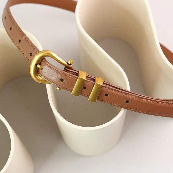 Vintage Metal Ring Buckle Belt