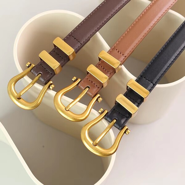 Vintage Metal Ring Buckle Belt