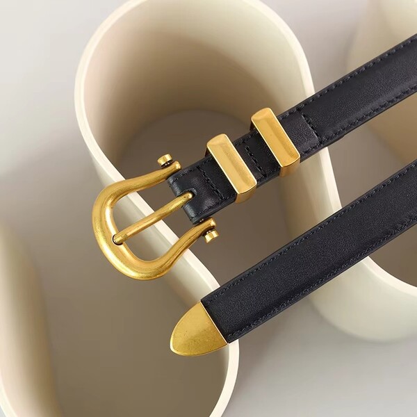 Vintage Metal Ring Buckle Belt