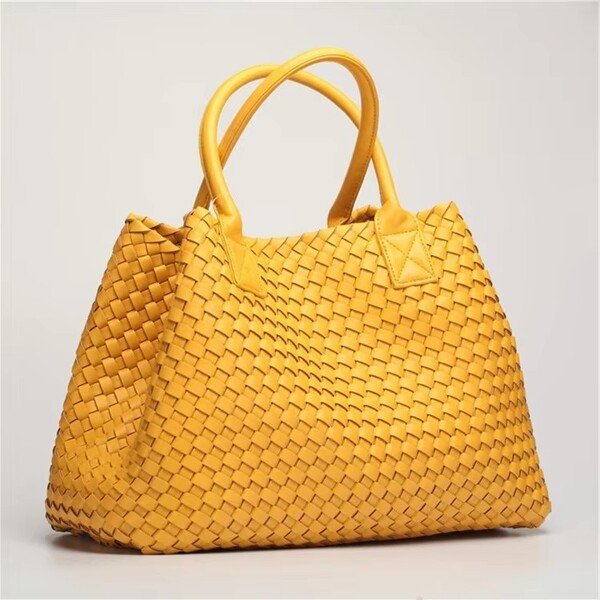 Womens Luxury Handmade Double Side Woven Tote Bag