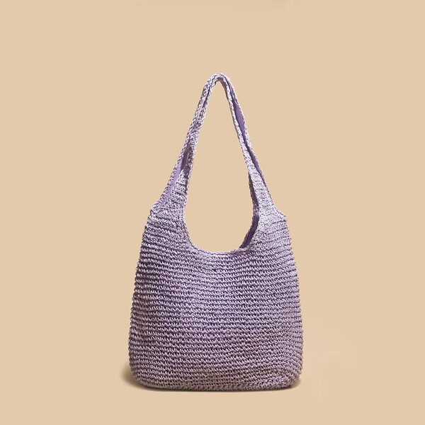 Fashion Straw Large Capacity Beach Casual Womens Bag