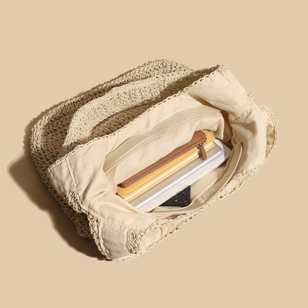 Fashion Straw Large Capacity Beach Casual Womens Bag