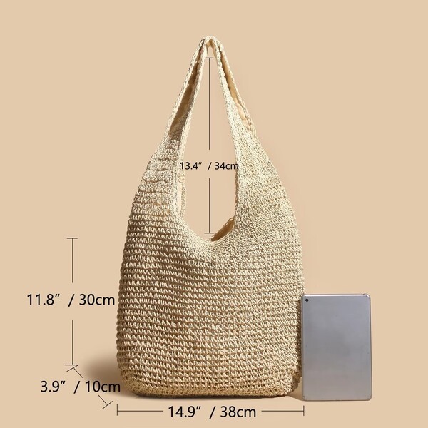 Fashion Straw Large Capacity Beach Casual Womens Bag