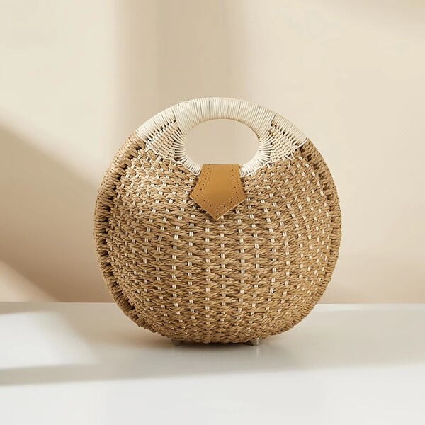 Beach Round Large Capacity Crochet Tote Bag