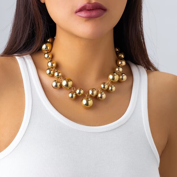 Exaggerated Punk Style Pearl Necklace