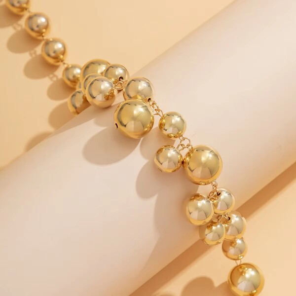 Exaggerated Punk Style Pearl Necklace