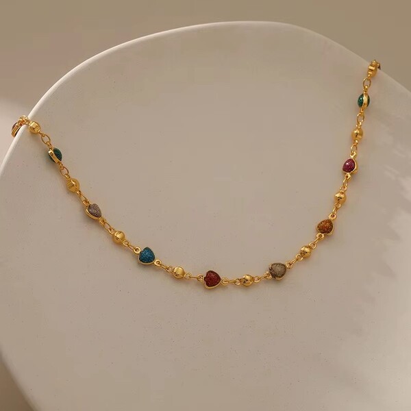 Boho Stone Bead Necklace