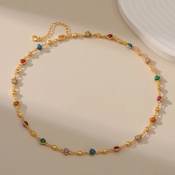Boho Stone Bead Necklace