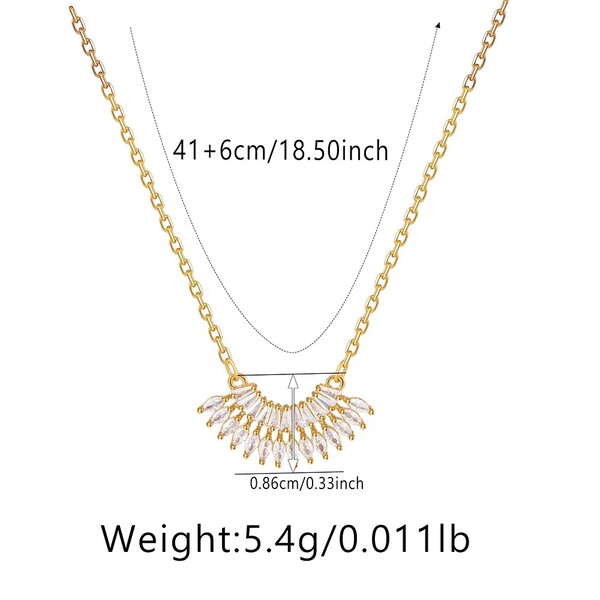 Geometric Fan Pendant Design Necklace