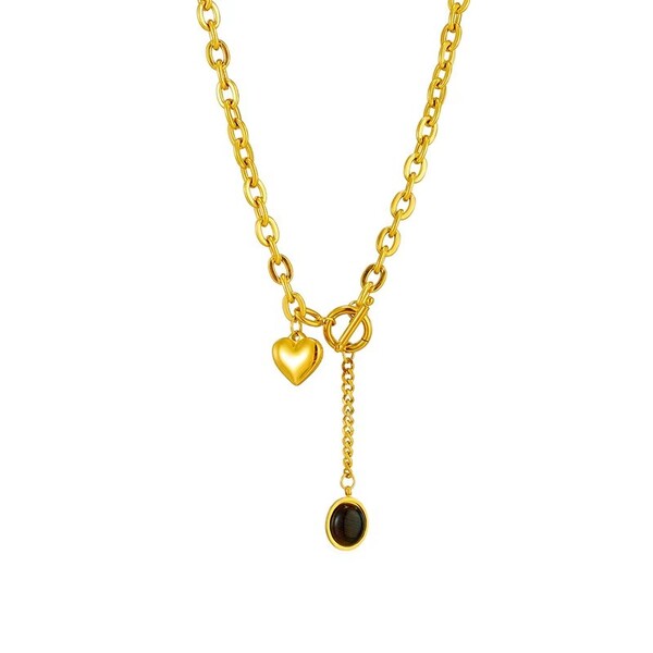Oval Tassel Pendant Love Simple Fashion Necklace