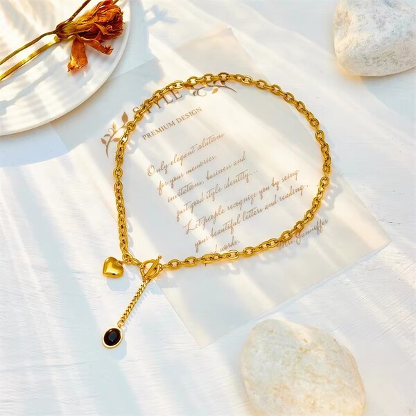 Oval Tassel Pendant Love Simple Fashion Necklace