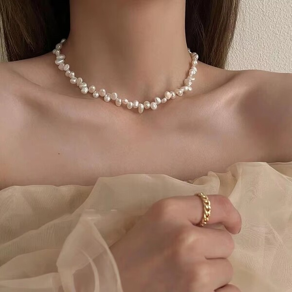 Vintage Faux Pearl Fashion Jewelry Necklace