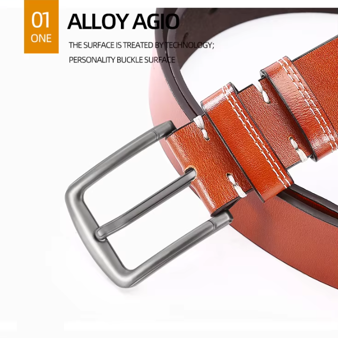 Comfortable PU Pin Buckle Casual Belt