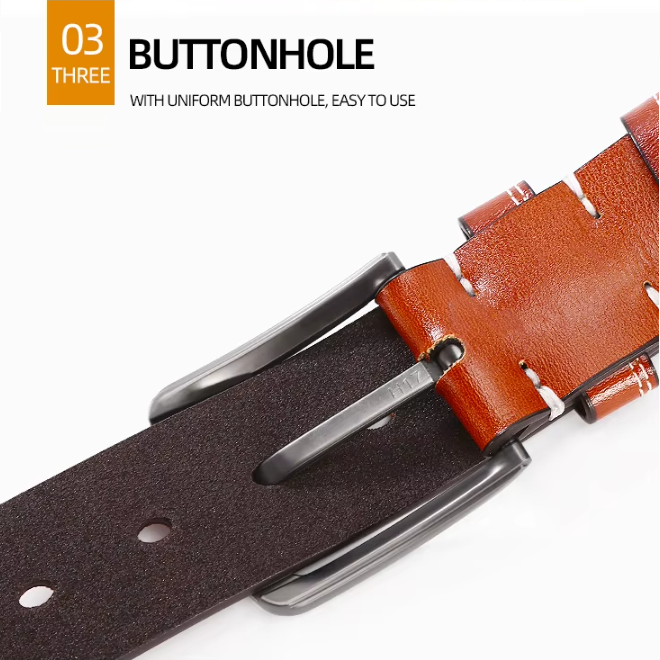 Comfortable PU Pin Buckle Casual Belt