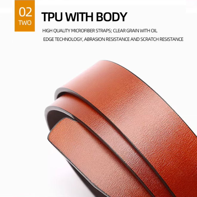 Comfortable PU Pin Buckle Casual Belt