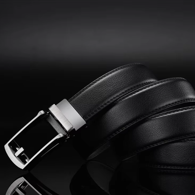 Mens Luxury Ratchet Comfortable Adjustable Click Leather Strap Belt