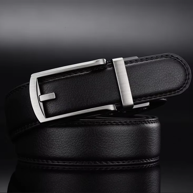 Mens Luxury Ratchet Comfortable Adjustable Click Leather Strap Belt