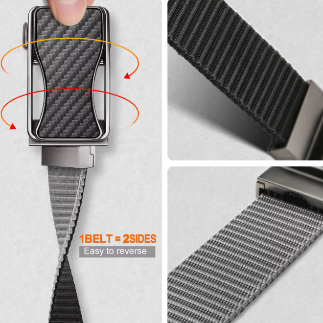 Mens Outdoor Sports Elastic Belt with Automatic Buckle