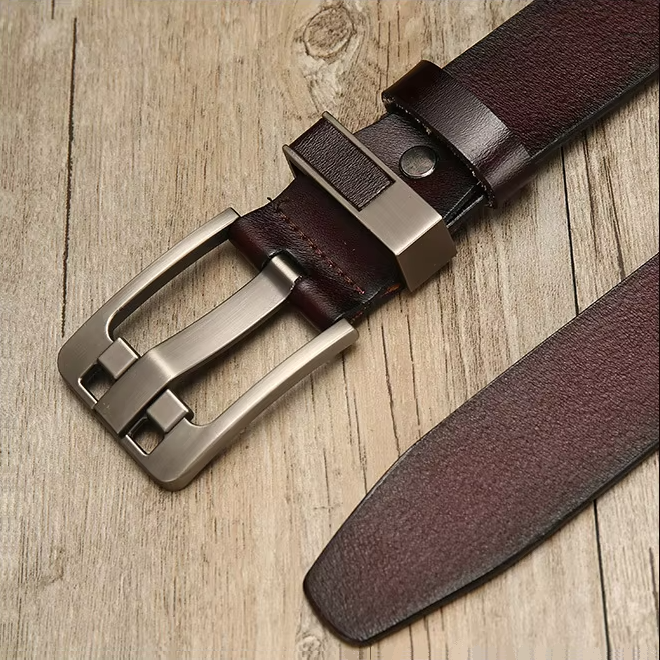 Luxury Mens Vintage Cowhide Waist Genuine Leather Belt