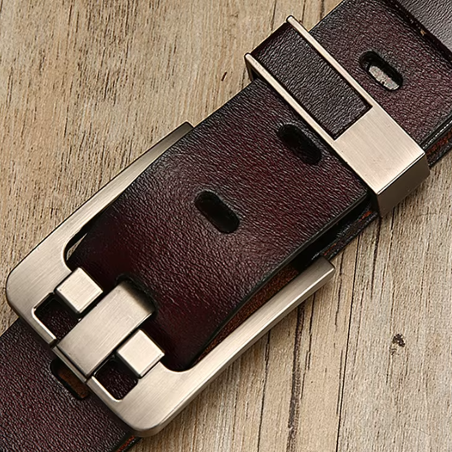Luxury Mens Vintage Cowhide Waist Genuine Leather Belt