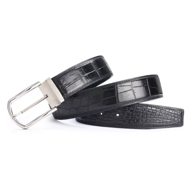 Luxurious Genuine Alligator Leather Mens Belts