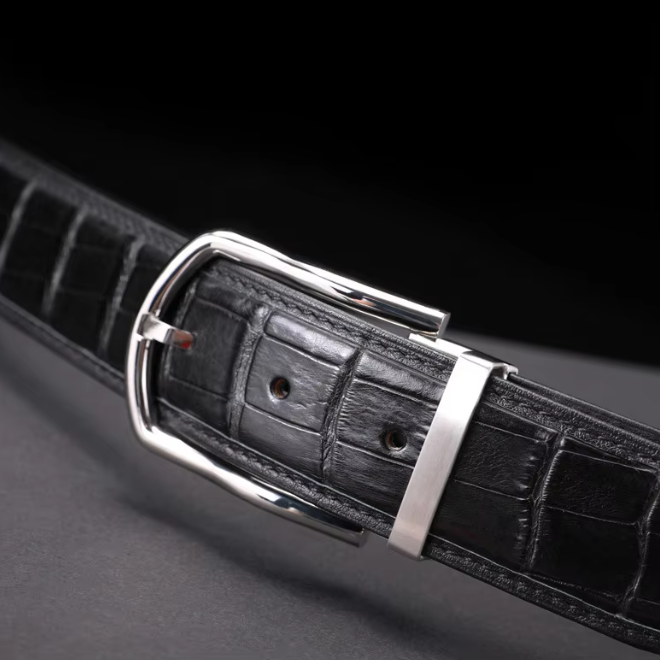 Luxurious Genuine Alligator Leather Mens Belts
