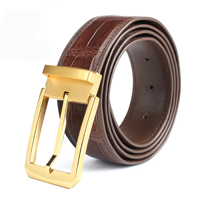 Luxurious Genuine Alligator Leather Mens Belts