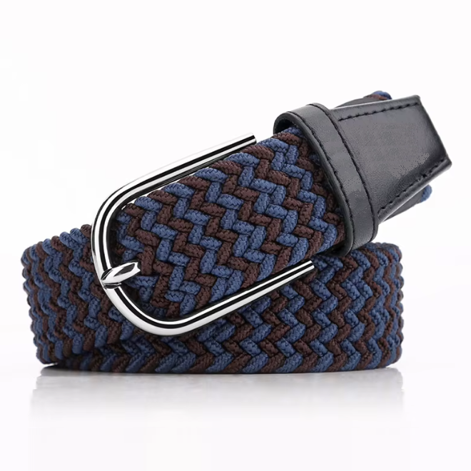 Wholesale Elastic Mens Braided Leather Belts
