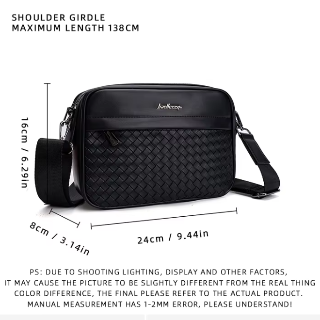 PU Leather Waterproof Sport Shoulder Crossbody Bag