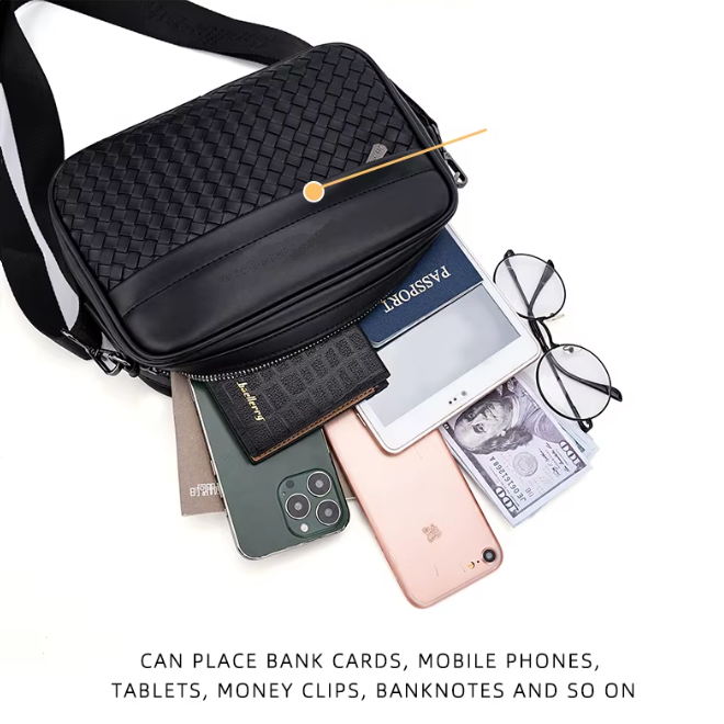 PU Leather Waterproof Sport Shoulder Crossbody Bag