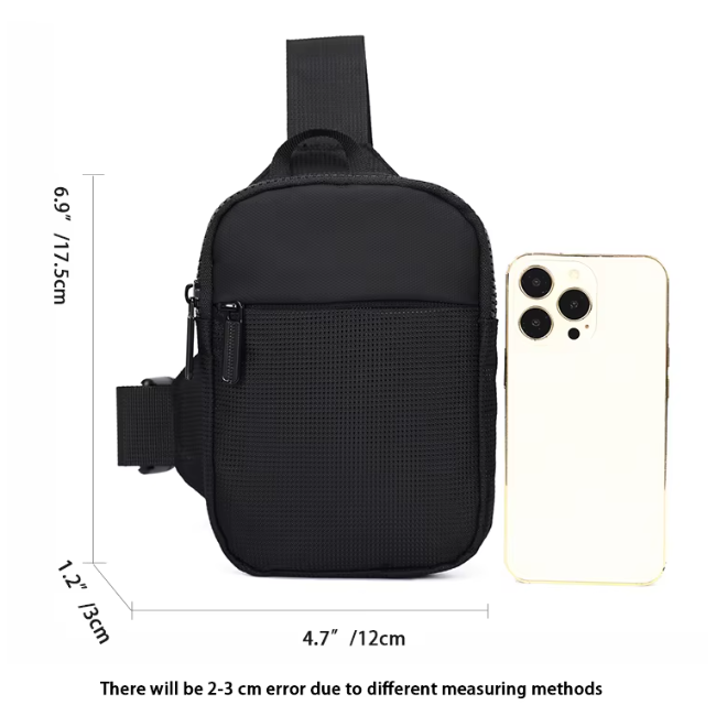Versatile Zippered Pocket Crossbody Bag