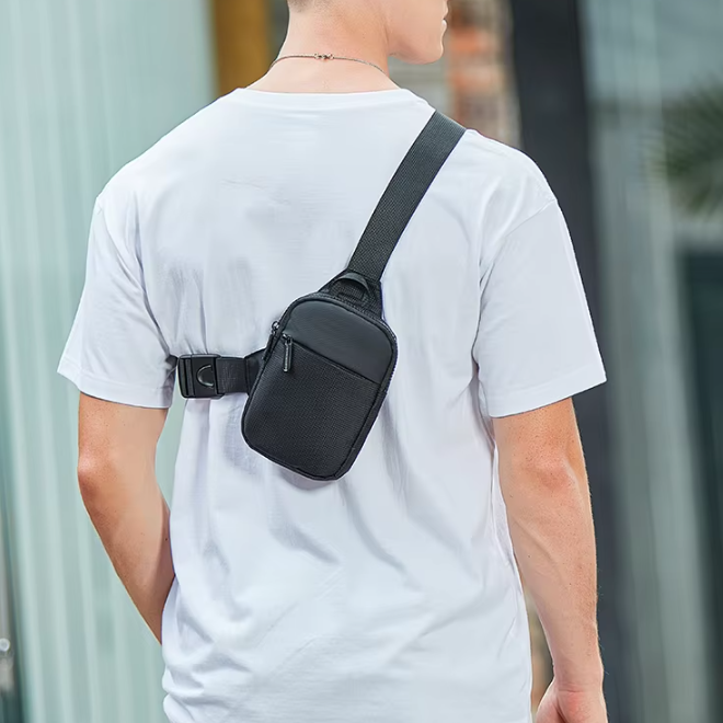 Versatile Zippered Pocket Crossbody Bag