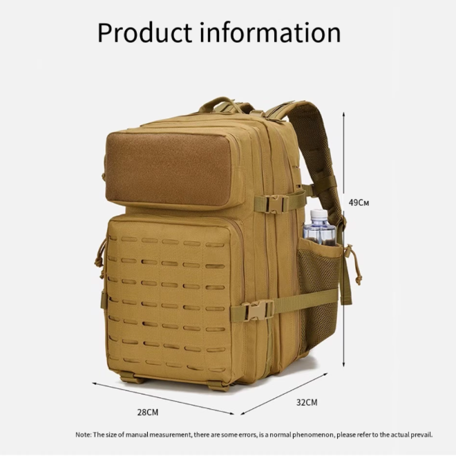 Tactical Backpack for Men with Bottle Holder